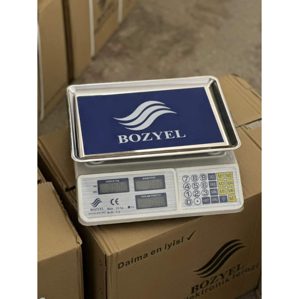 40 KG TERAZİ-FİYAT HESAPLAMALI-KIRILMAZ TABAN-200 SAAT ŞARJLI KULLANIM-2 YIL GARANTİLİ-HIZLI ÜCRETSİZ KARGO - 2