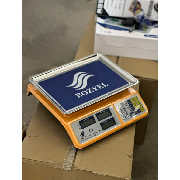 40 KG TERAZİ-FİYAT HESAPLAMALI-KIRILMAZ TABAN-200 SAAT ŞARJLI KULLANIM-2 YIL GARANTİLİ-HIZLI ÜCRETSİZ KARGO - 3