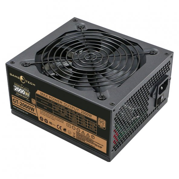 GAMETECH 2000WATT 90 PLUS GOLD 14CM FANLI BTC POWER SUPPLY - 3