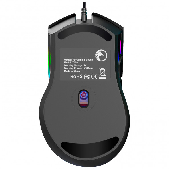 Gametech Prime Makro Tuşlu 12800 Dpı Rgb Led Işıklı Gaming Oyuncu Mouse - 9