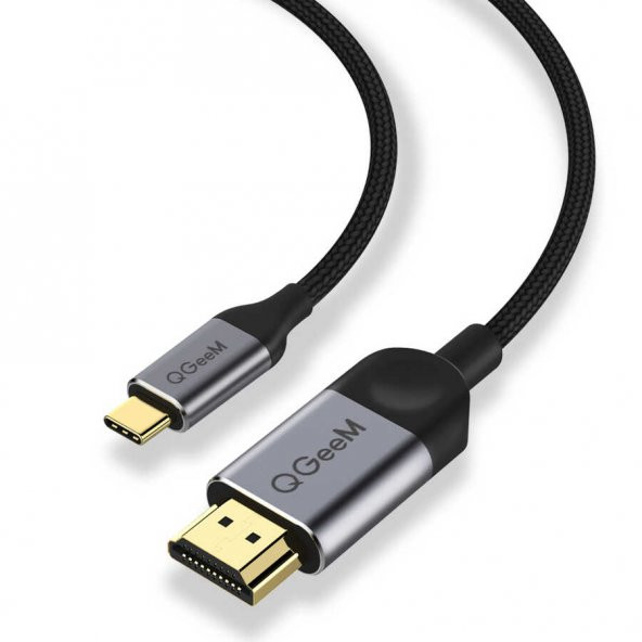 Qgeem QG-UA10 Type-C To HDMI Kablo 1.8M 4K 30 Hz