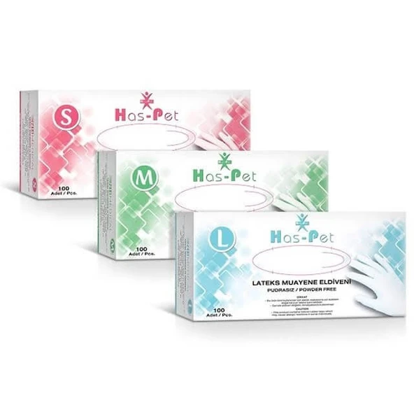 Small Beden Pudrasız Lateks Muayene Eldiveni 100 lü