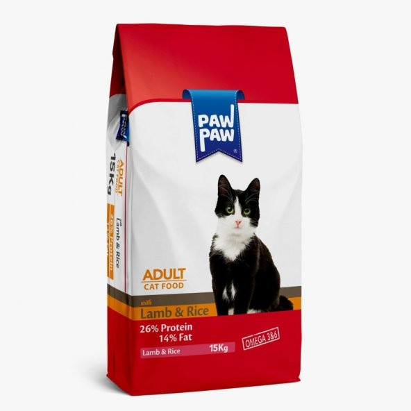 Paw Paw Kuzu Etli Yetişkin Kedi Maması 15 Kg