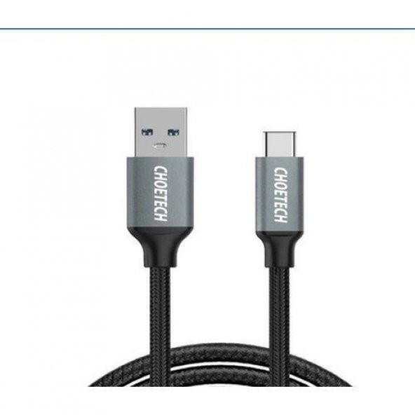 Choetech USB To Type C Örgülü USB 3.0 Hızlı Şarj ve Data Kablosu 2 Metre