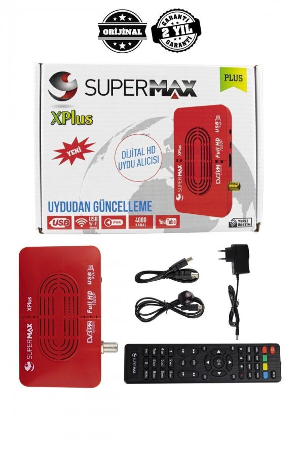 Supermax Xplus Dijital Full Hd Uydu Alıcısı