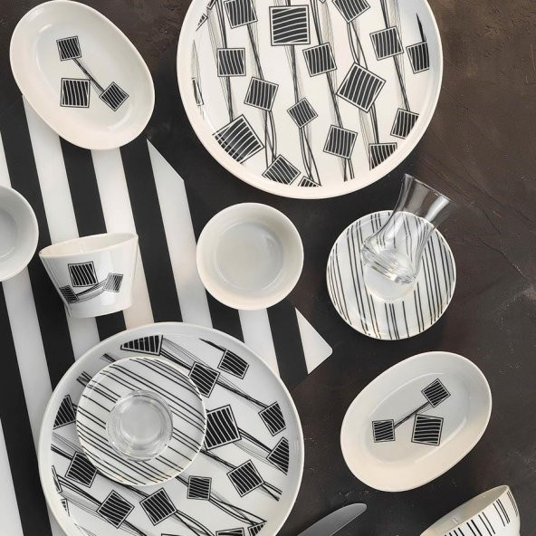 Kütahya Porselen Mood 30 Parça 12007 Dekor Kahvaltı Takımı