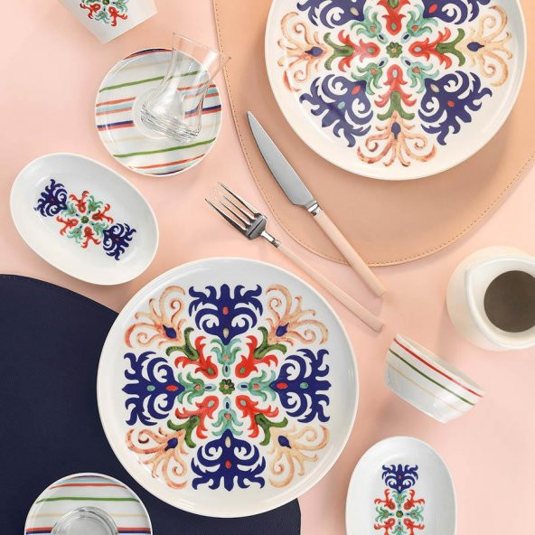 Kütahya Porselen Mood 30 Parça 12077 Dekor Kahvaltı Takımı