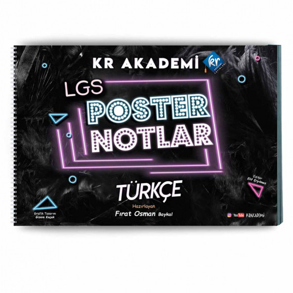 2024 LGS Türkçe Poster Notları KR Akademi Yayınları