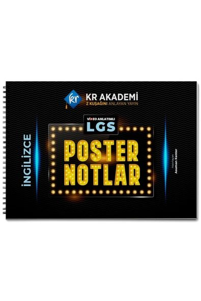 LGS İngilizce Poster Notlar KR Akademi Yayınları ürün görseli