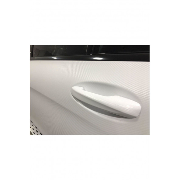 Beyaz Karbon Folyo 3d Hava Kanallı Kaplama Folyosu 152 Cm x 100 cm - 3