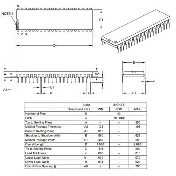 PIC18F4620 I/P DIP-40 8-Bit 40MHz Mikrodenetleyici - 3