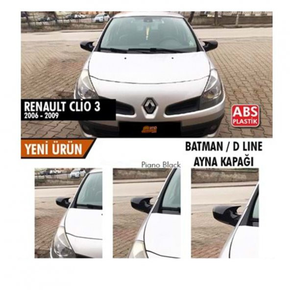 Renault Clio 3 Piano Black Yarasa Ayna Kapağı 2006-2009