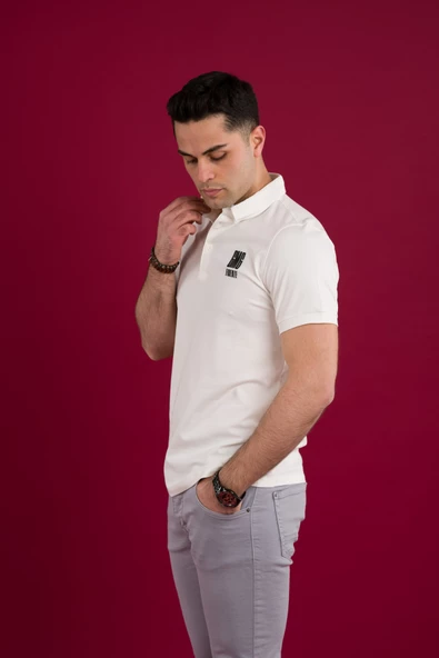 SLİMFİT POLO YAKA PENYE PAMUKLU ERKEK T-SHİRT - 4