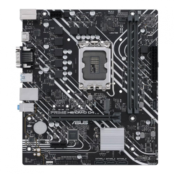ASUS PRIME H610M-D D4, 2xDDR4, M.2, D-SUB, HDMI, RS232 Port, 12.Nesil, LGA1700 Soket, Anakart - 2