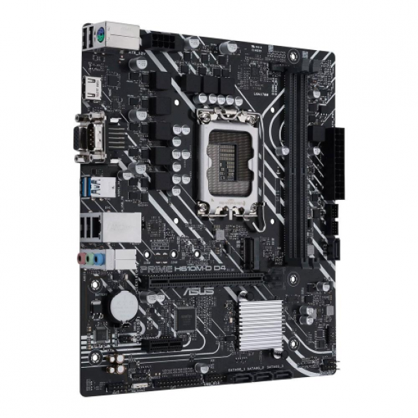 ASUS PRIME H610M-D D4, 2xDDR4, M.2, D-SUB, HDMI, RS232 Port, 12.Nesil, LGA1700 Soket, Anakart - 3