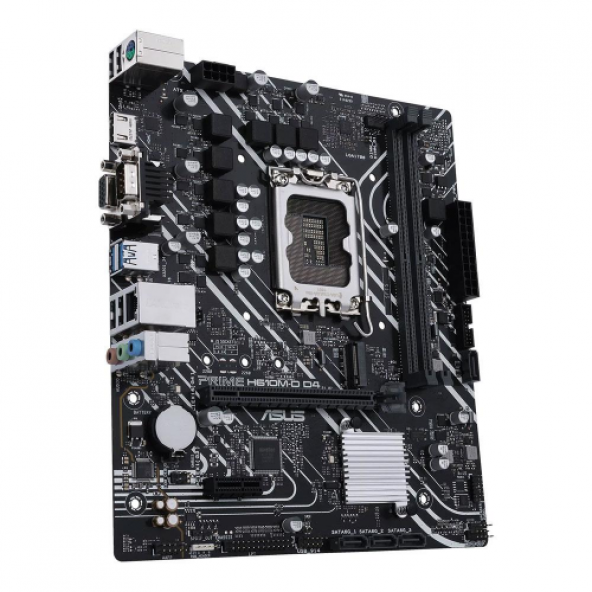 ASUS PRIME H610M-D D4, 2xDDR4, M.2, D-SUB, HDMI, RS232 Port, 12.Nesil, LGA1700 Soket, Anakart - 4