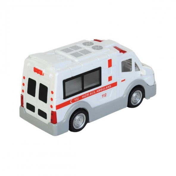 Sür Bırak Ambulans Arabası Büyük Boy 17cm Büyük Boy Ambulans - 2