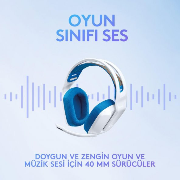 Logitech G335 Kablolu Kulak Üstü Oyuncu Kulaklığı Beyaz 981-001018 - 8