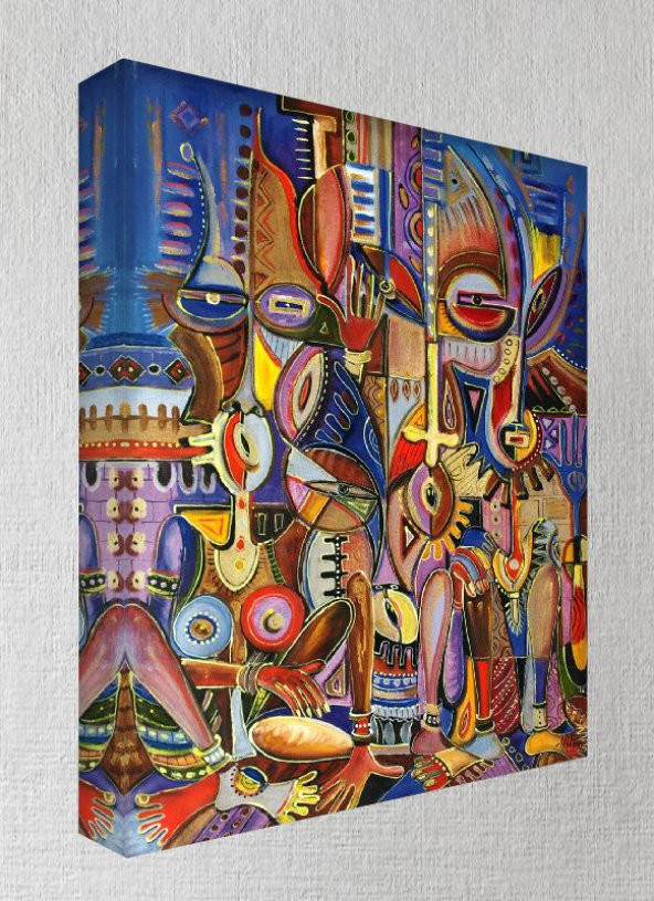 Kanvas Tablo - 60x90 cm  - African - AF04