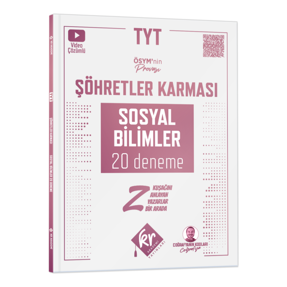 TYT Şöhretler Karması Sosyal Bilimler 20 Deneme KR Akademi Yayınları