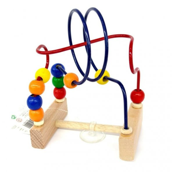 Zuzu Toys Ahşap Mini Eğitici Ve Zeka Koordinasyon Boncuklu Mama Sandalyesi Oyuncağı - 2