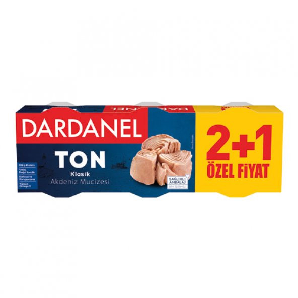 Dardanel Klasik Ayçiçek Yağlı Ton Balığı 3 x 140 G - 1