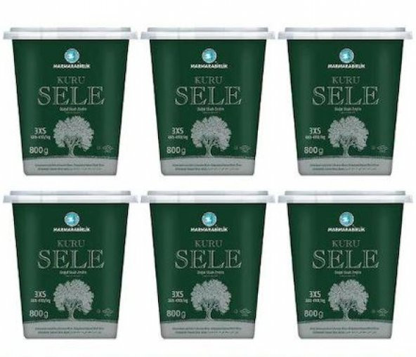 Marmarabirlik Kuru Sele 381-410 KB 3XS Siyah Zeytin Kutu 6 x 800 G - 2