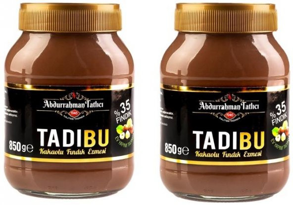 Abdurrahman Tatlıcı Tadıbu Kakaolu Fındık Ezmesi 2 x 850 G