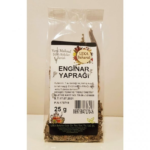 Leka Baharat Enginar Yaprağı 25 G