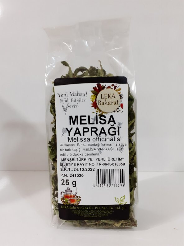 Leka Baharat Melisa Yaprağı 25 G