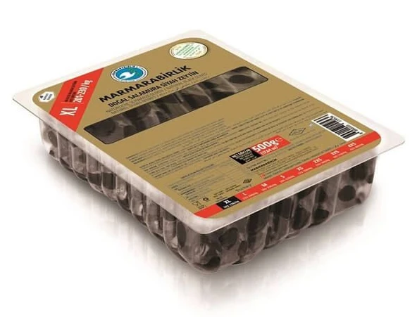 Marmarabirlik XL Doğal Salamura Siyah Zeytin 500 G