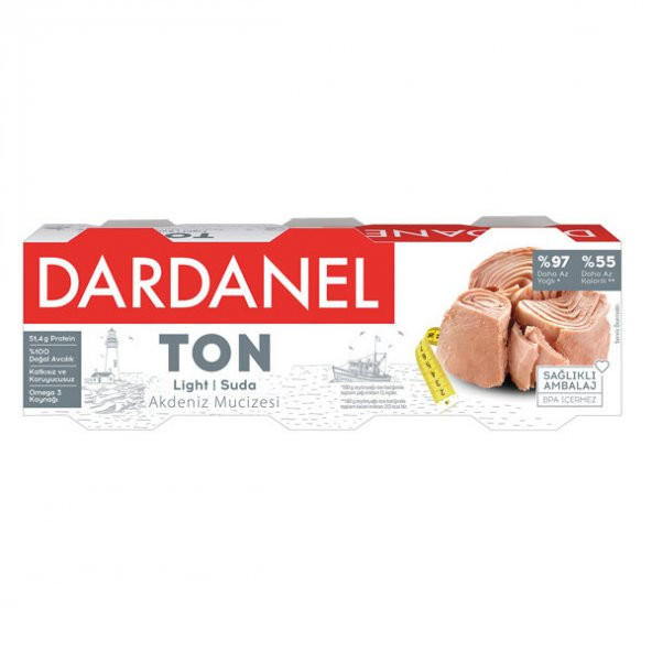 Dardanel Light Ton Balığı 3 x 75 Gr