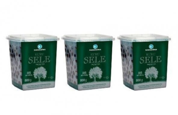 Marmarabirlik Kuru Sele 381-410 KB 3XS Siyah Zeytin Kutu 3 x 800 G - 2