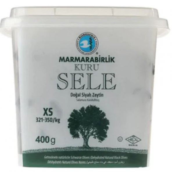 Marmarabirlik Kuru Sele 321-350 KB XS Siyah Zeytin Kutu 6 x 400 G