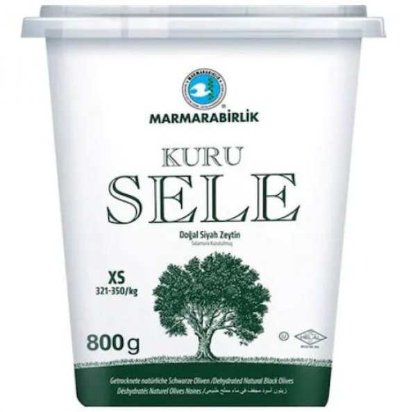 Marmarabirlik Kuru Sele 321-350 KB XS Siyah Zeytin Kutu 3 x 800 G