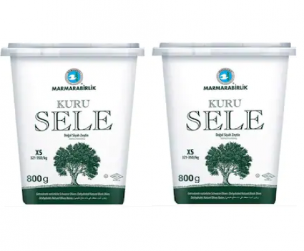 Marmarabirlik Kuru Sele 321-350 KB XS Siyah Zeytin 2 x 800 G - 2