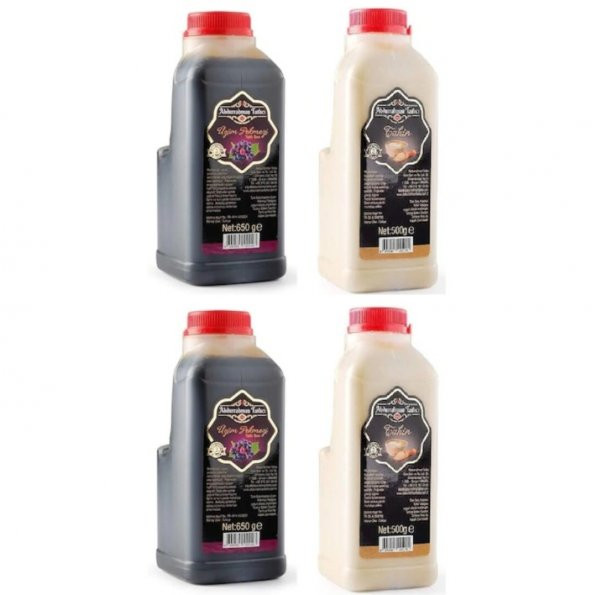 Abdurrahman Tatlıcı Üzüm Pekmezi 2 x 650 G + Tahin 2 x 500 G