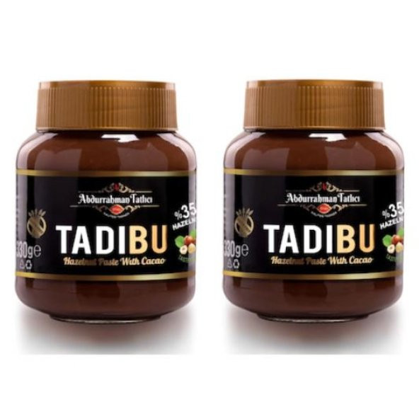 Abdurrahman Tatlıcı Tadıbu Kakaolu Fındık Ezmesi 2 x 330 G