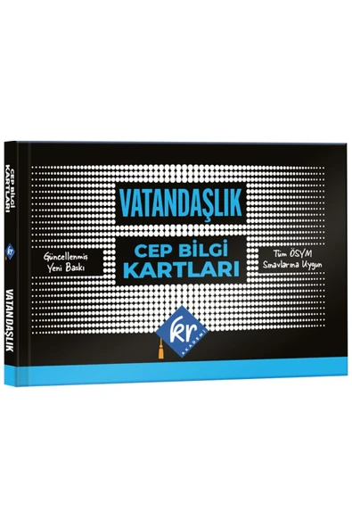 KPSS Tüm Sınavlar İçin Vatandaşlık Cep Bilgi Kartları KR Akademi Yayınları