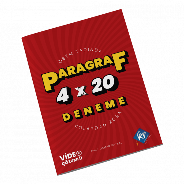 KPSS Paragraf 4x20 Deneme Video Çözümlü KR Akademi Yayınları
