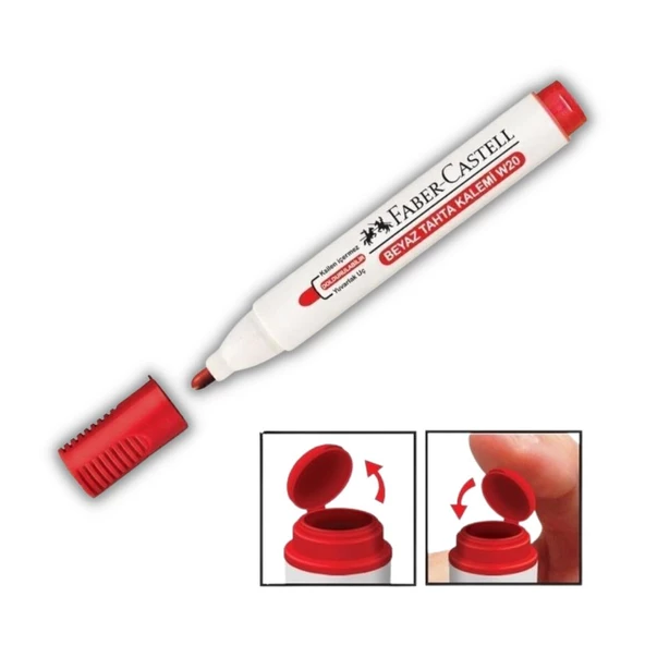 Yazı Tahta Kalemi Doldurulabilir ve Silinebilir w-20 1 Adet Faber Yazı Tahta Kalemi - 3