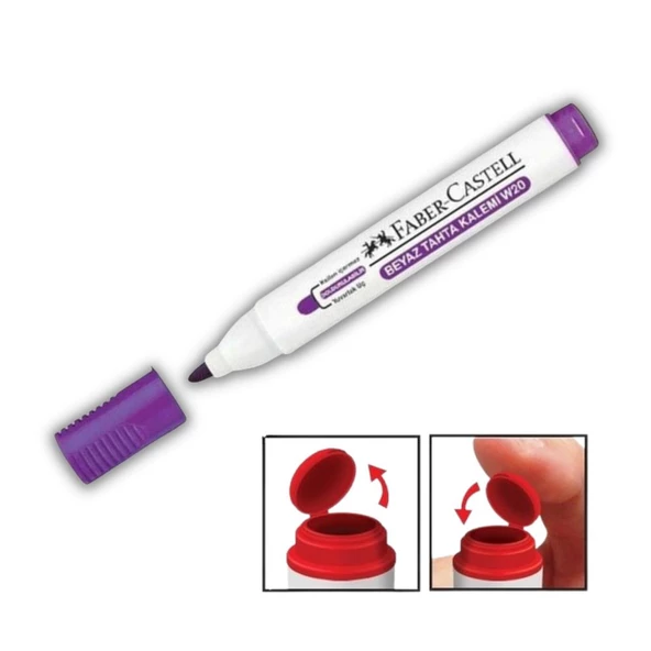 Yazı Tahta Kalemi Doldurulabilir ve Silinebilir w-20 1 Adet Faber Yazı Tahta Kalemi - 5
