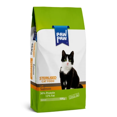 Paw Paw Sterilised Somonlu Kısırlaştırılmış Kedi Maması 15 Kg