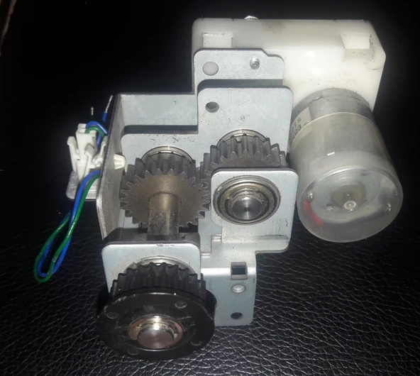 Metal Dişli Kasnak Çark  Sistemi DC 9-24v - Resim 2