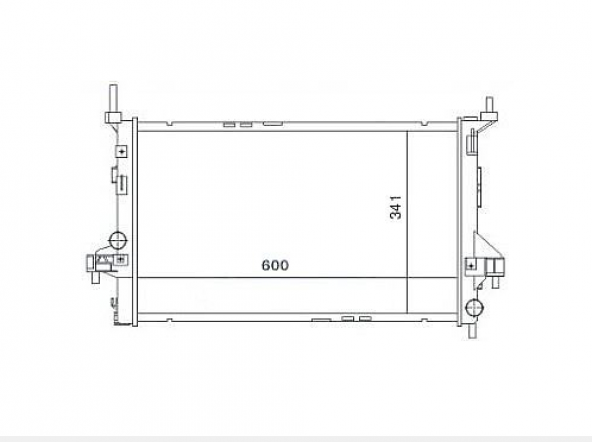 MGA SU RADYATORU OPEL:CORSA C COMBO 1.3CDTI 16V 03--600X341X23