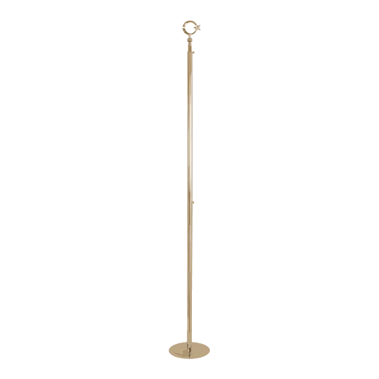 Türk Makam Bayrağı Telalı + 225 cm Pirinç Direk (Simsiz) - 3