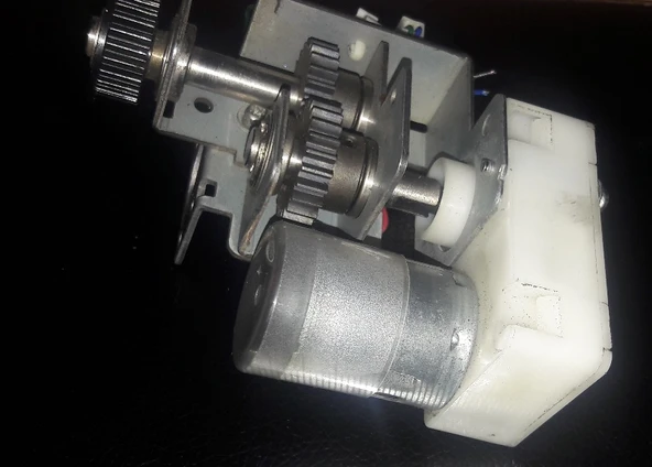 Metal Dişli Kasnak Çark  Sistemi DC 9-24v - Resim 5