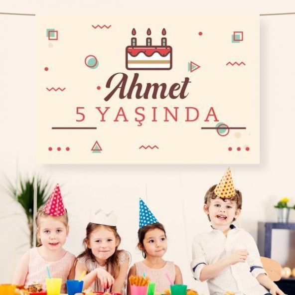 Doğum Günü Saten Kumaş Pankart 100x150 cm-4 ürün görseli