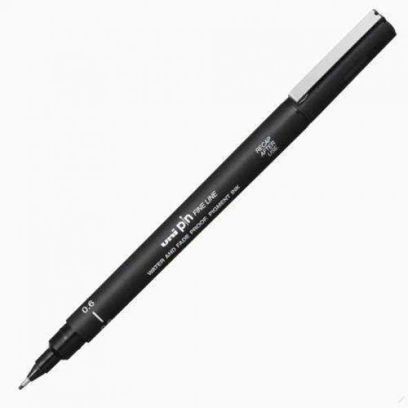 Uni-Ball Çizim Kalemi Akrilik Uçlu Fine Line Pin 0.6 MM Siyah (12 adet) PIN 06-200(S)
