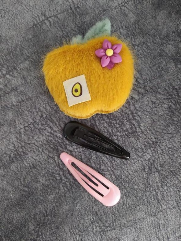 Elma Meyveli Renkli Peluş Çıt Çıt Toka 11416 ürün görseli